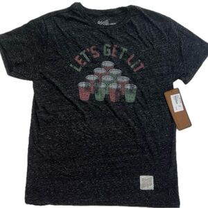 NWT The Original Retro Dark Gray “Let’s Get Lit” Crew Neck T Size M